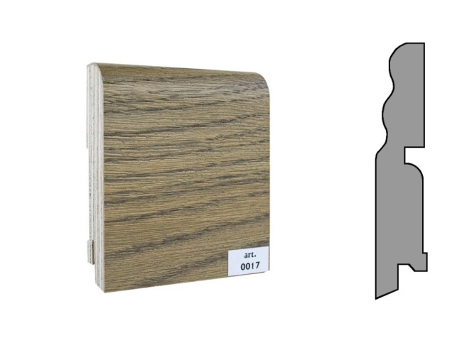 Плинтус шпонированный фигурный Finitura  100х19х2400мм арт.017