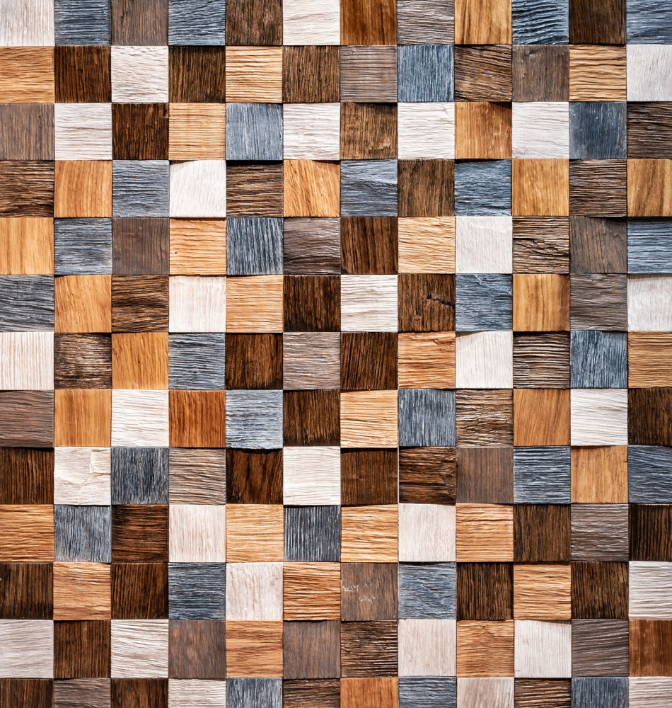 Стеновая панель Tarsi/Тарси Pixel 300х300 мм Дуб/колотый