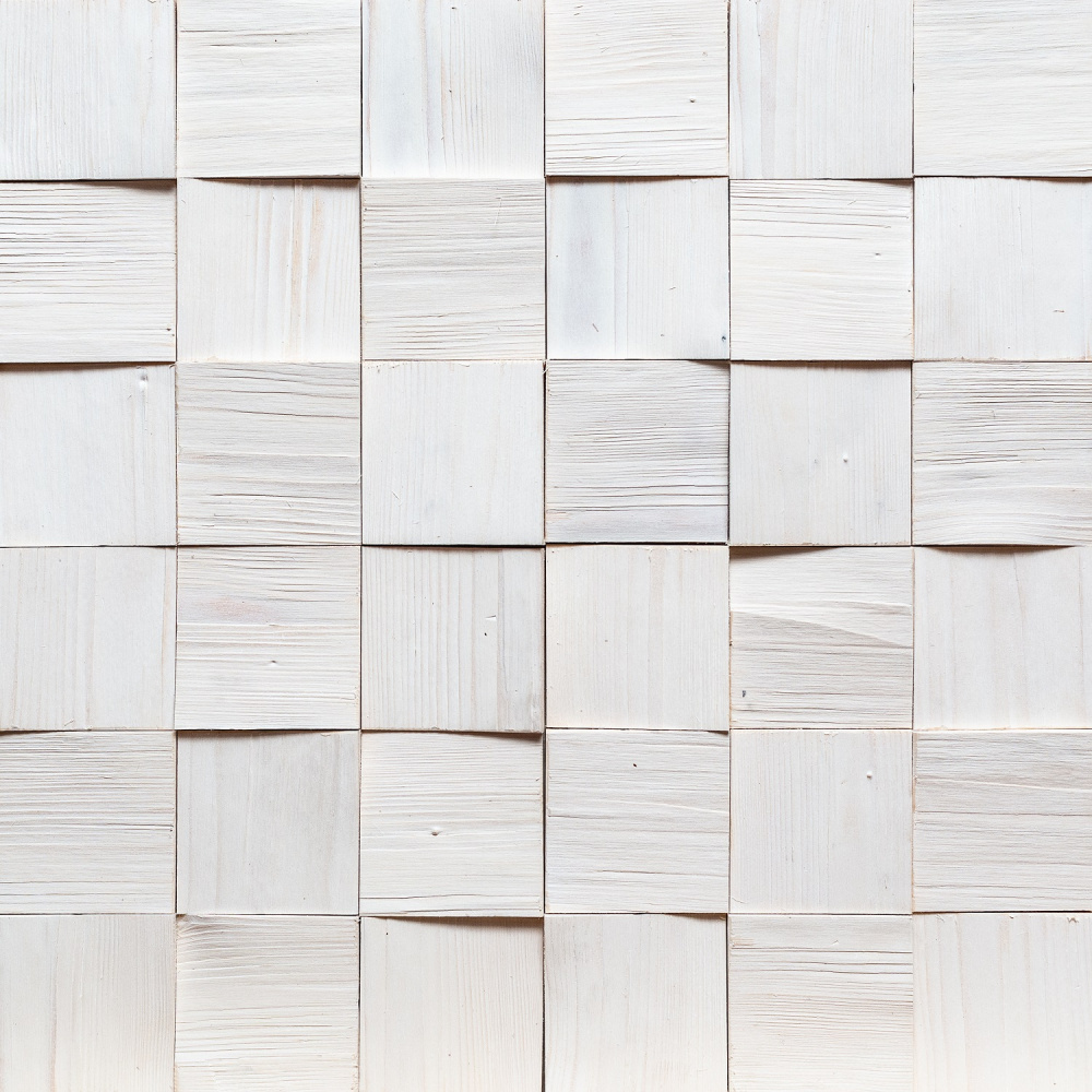 Стеновая панель Tarsi Эста Белая 360х360 мм Сосна/колотая/брашированная