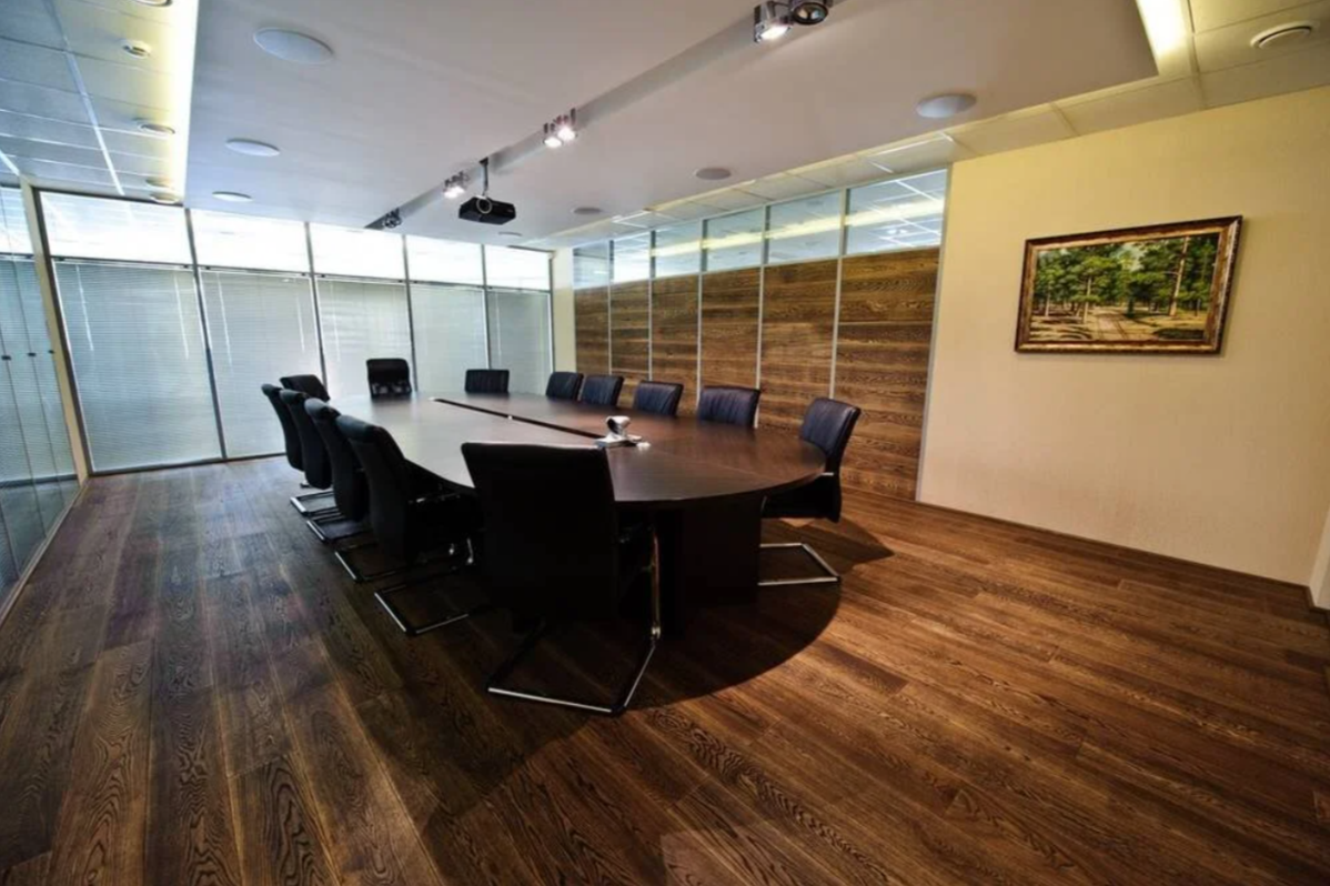 Массивная доска Amber Wood Дуб Коттедж, браш, масло, (перешлифовка)  300-1800х120х17,5 мм