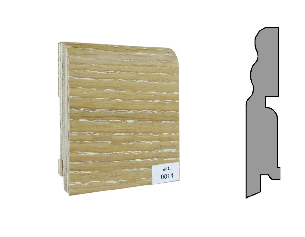 Плинтус шпонированный фигурный Finitura  100х19х2400мм арт.014