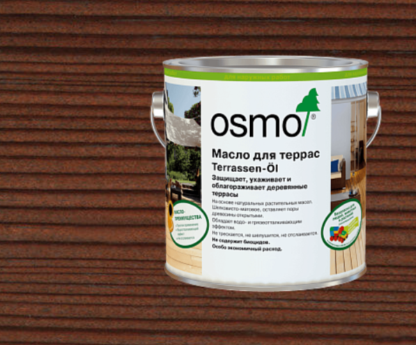 Масло для террас OSMO Terrassen-Öl 016 Бангкирай темное (0,75 л)