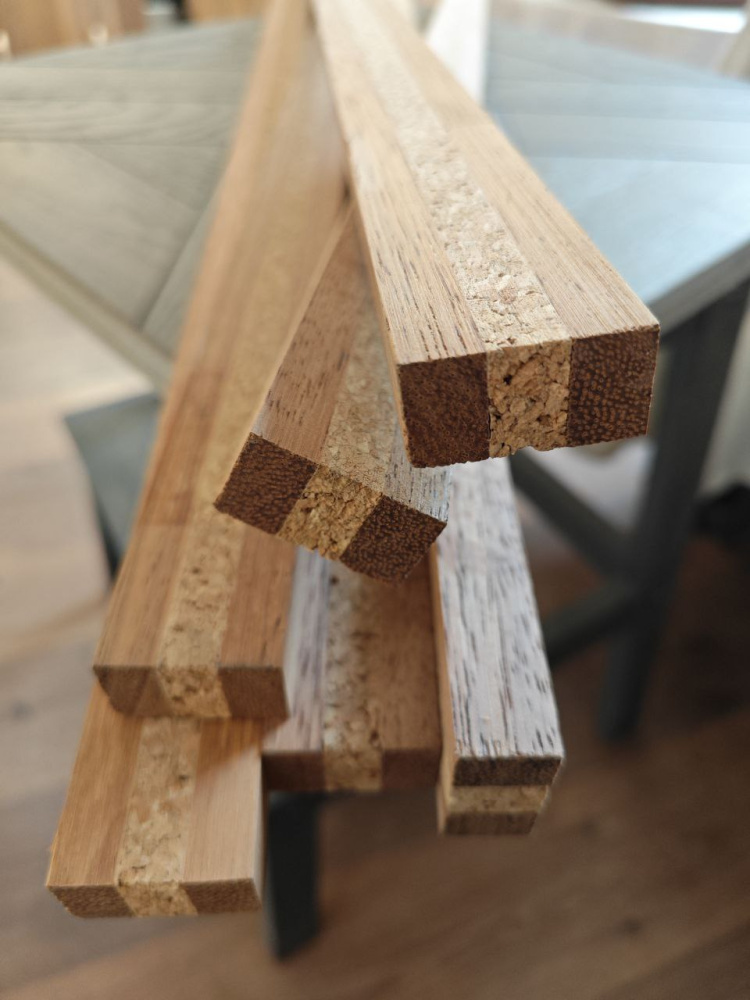 Компенсатор 3- слойный с деревом Мербау+пробка+Мербау 10х10х10х15х910