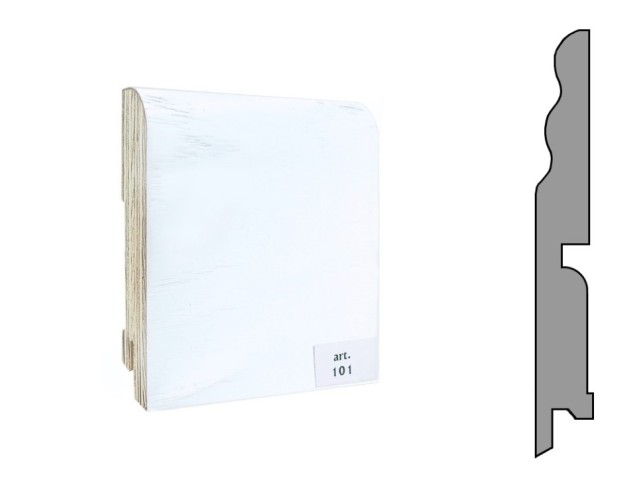 Плинтус шпонированный фигурный Finitura 120х15х2400мм арт. 101