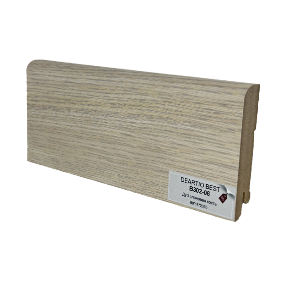 Плинтус МДФ Deartio/Деартио Дуб слоновая кость B 302-06 80х16х2050мм
