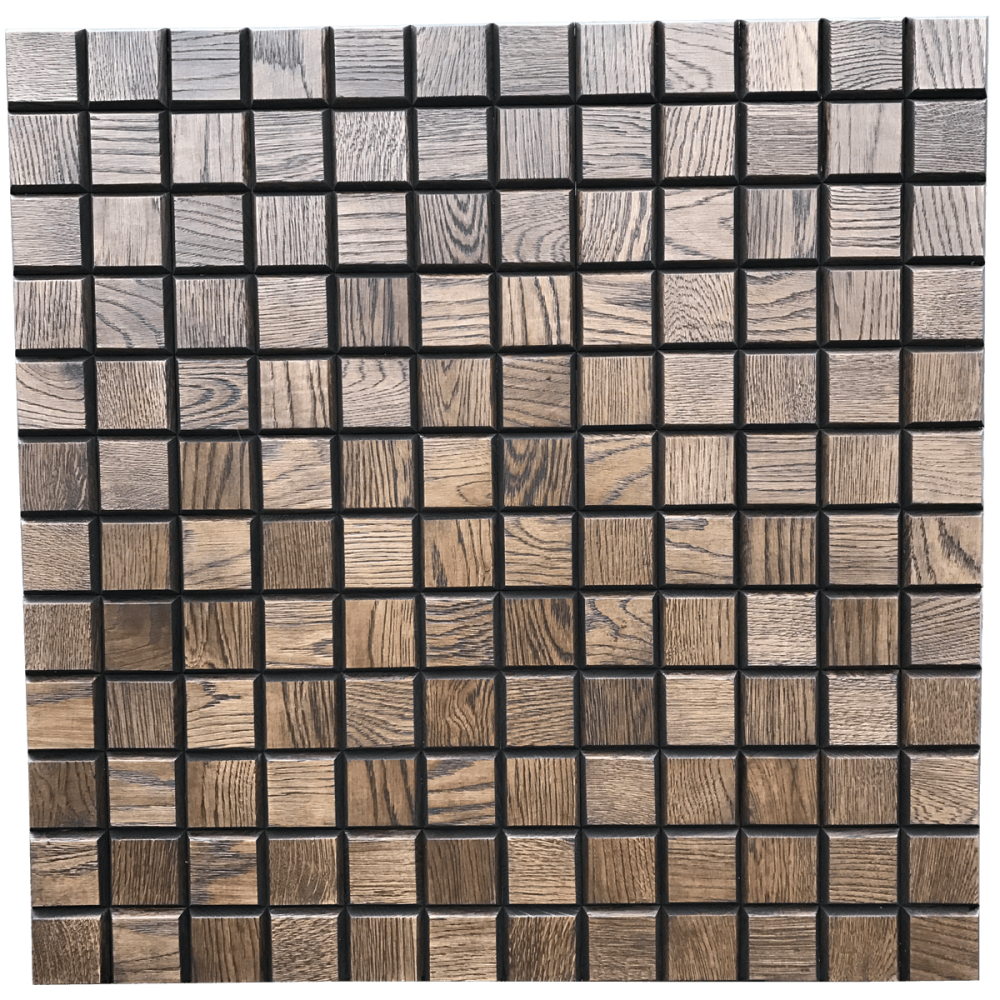 Стеновая панель Tarsi/Тарси Шоколад 300х300 мм Дуб/брашированный