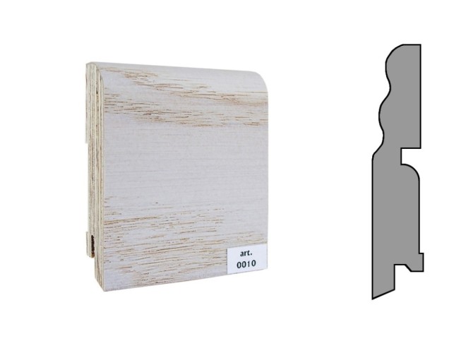 Плинтус шпонированный фигурный Finitura/Финитура  100х19х2400мм арт.010