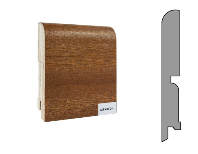 Плинтус шпонированный  Finitura/Финитура 120х15х2400мм Махагон