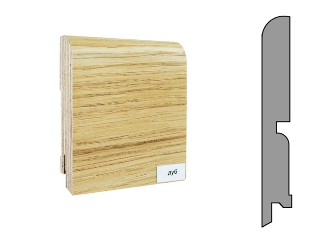 Плинтус шпонированный Finitura  120х15х2400мм Дуб