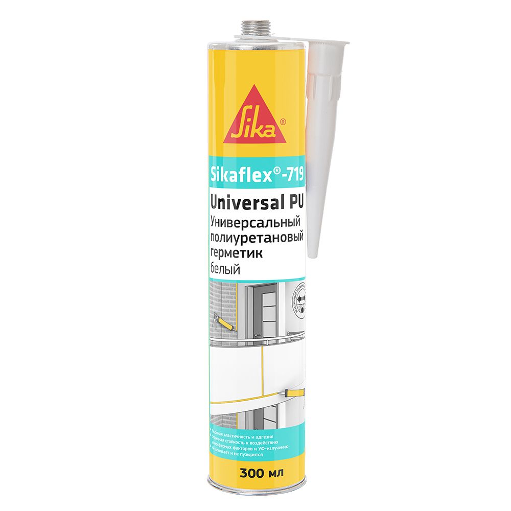 Герметик Sikaflex-719 Universal PU (300мл)  белый