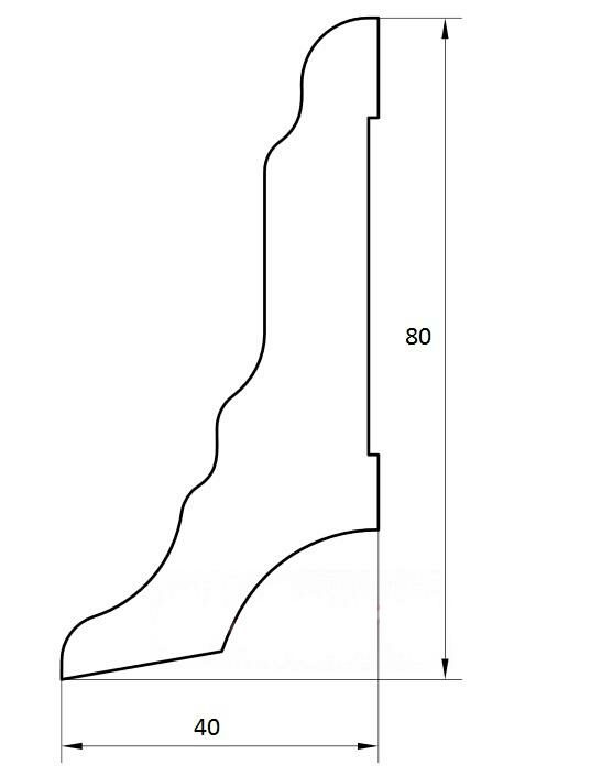 Плинтус шпонированный Pedross Орех американский 80х40х2500мм