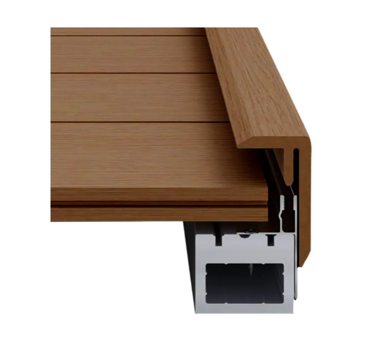 F-профиль LEGRO (WPC + алюм) 2500х70х40 teak (тик)