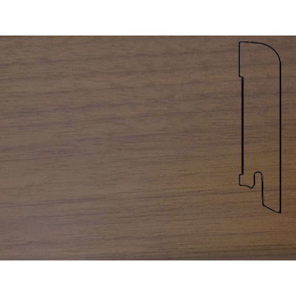 Плинтус шпонированный Pedross Орех американский темный 70х15х2500мм