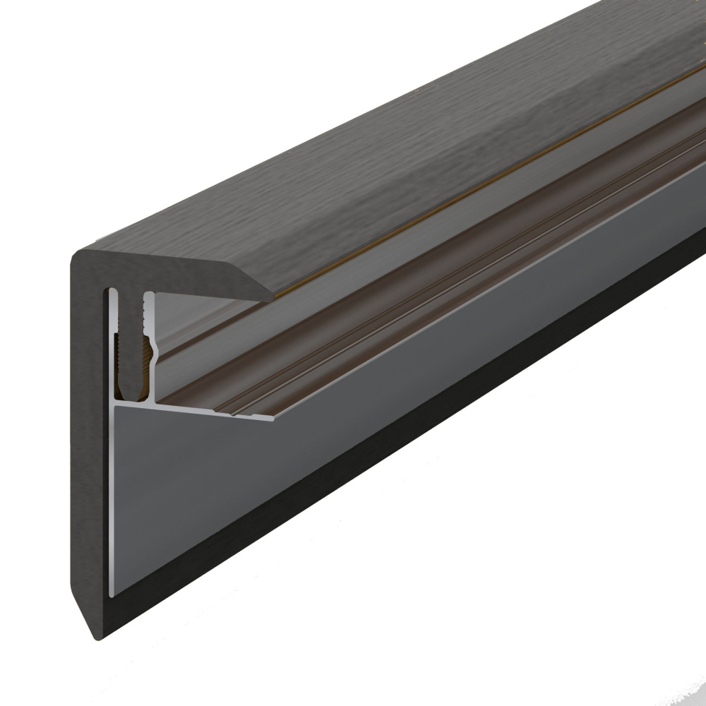 F-профиль LEGRO (WPC + алюм) 2500х70х40 basalt (базальт)