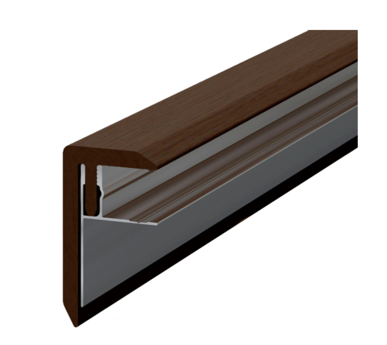 F-профиль LEGRO (WPC + алюм) 2500х70х40 walnut (орех)