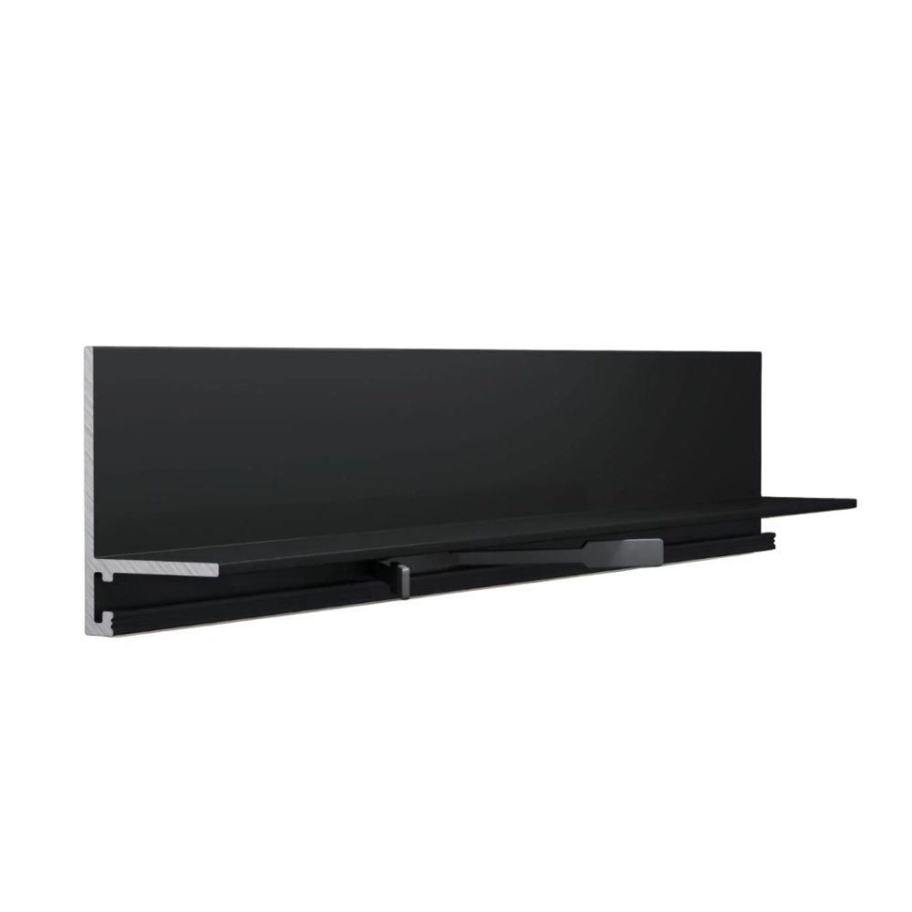 Микроплинтус из алюминия Laconistiq/Лаконистик угловой Черный матовый 16,2х25,8х2450мм