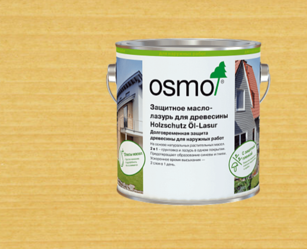 Защитное масло-лазурь для древесины OSMO HOLZSCHUTZ ÖL-LASUR 710 Пиния 2,5 л