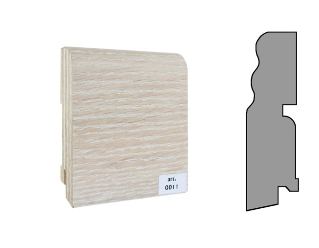 Плинтус шпонированный фигурный Finitura  100х30х2400мм арт.011