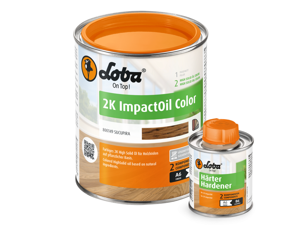 Масло цветное для пропитки древесины Loba 2K ImpactOil Color Сукупира (100 мл)