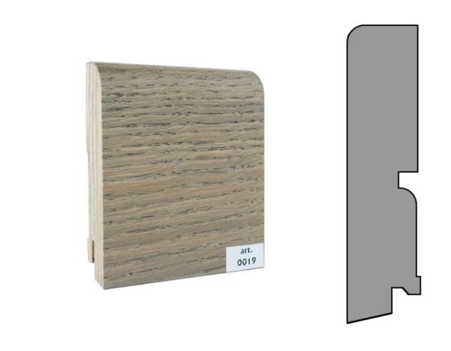 Плинтус шпонированный  Finitura 120х30х2400мм арт.019