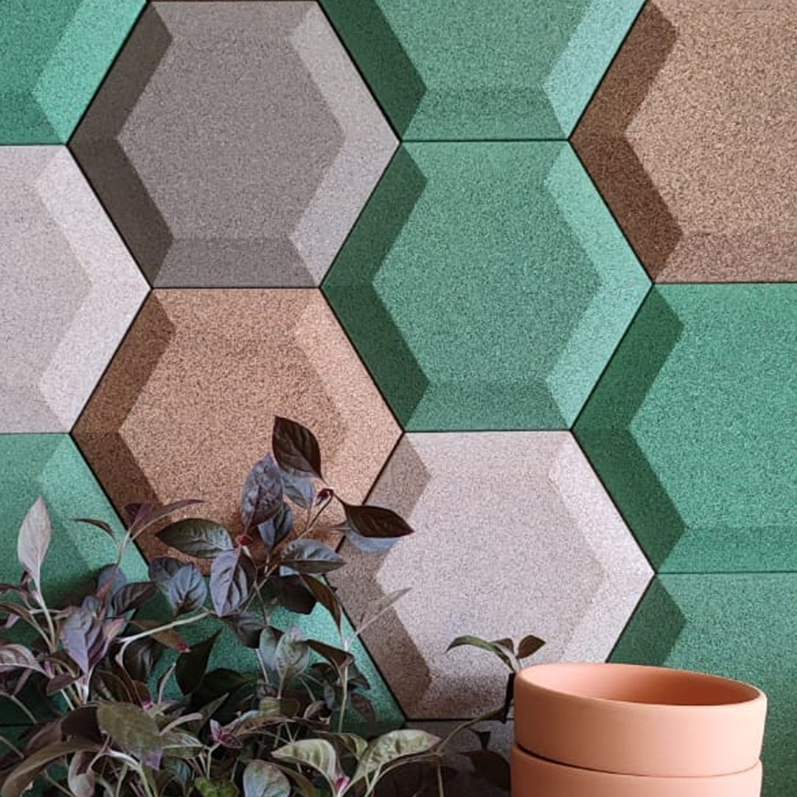 Стеновые панели кедр Cork Stone Сета синий