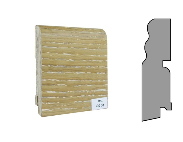 Плинтус шпонированный фигурный Finitura  120х30х2400мм арт.014