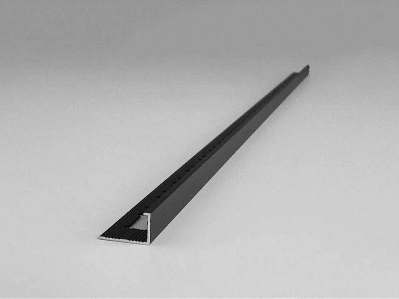 Профиль Finitura торцевой алюминиевый, цвет чёрный муар, АП-10, L 2700 мм