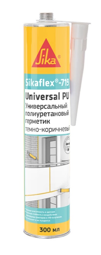 Герметик Sikaflex-719 Universal PU (300мл) темно-коричневый