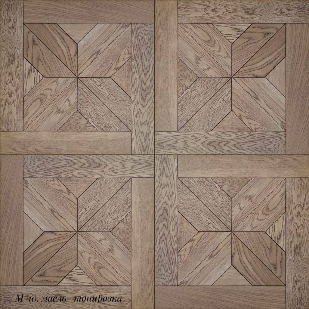 Модульный паркет М-10 Дуб, масло 520х520х15 мм