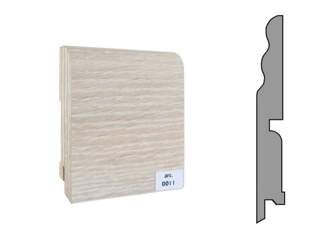 Плинтус шпонированный фигурный Finitura  120х15х2400мм арт.011