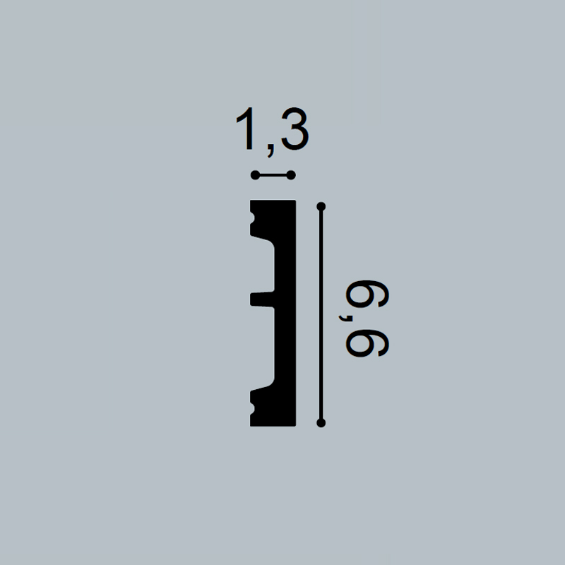 Плинтус дюрополимер Orac SX157 2000х66х13мм