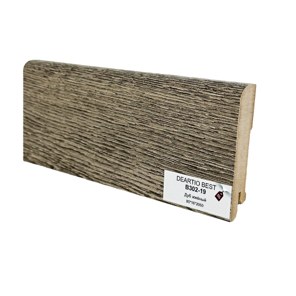 Плинтус МДФ Deartio/Деартио Дуб жженый B 302-19 80х16х2050мм