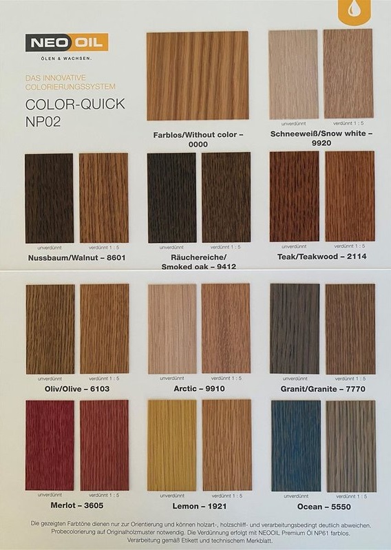 Цветное масло Neopur Color Quick Снежное 2-х компонентное (1 л)