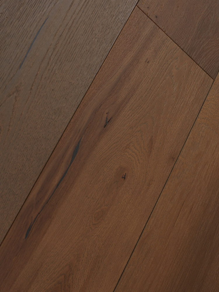 Инженерная доска Bassano Parquet Коллекция Monolit Дуб Ematite браш, лак 2350х192х15/3,6 мм (Италия)