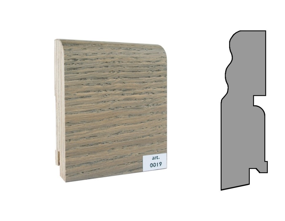 Плинтус шпонированный фигурный Finitura  100х30х2400мм арт.019