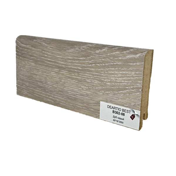 Плинтус МДФ Deartio/Деартио Дуб серый B 302-08 80х16х2050мм