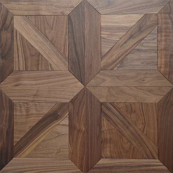 Модульный паркет COSWICK Орех Ланже 19.05х635х635 мм, твердый воск, Натуральный, 2-х сл