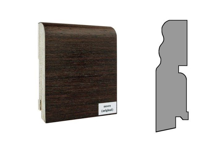 Плинтус шпонированный фигурный Finitura  100х30х2400мм Венге Original