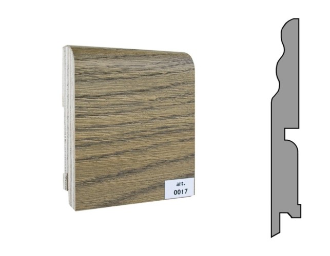 Плинтус шпонированный фигурный Finitura  120х15х2400мм арт.017