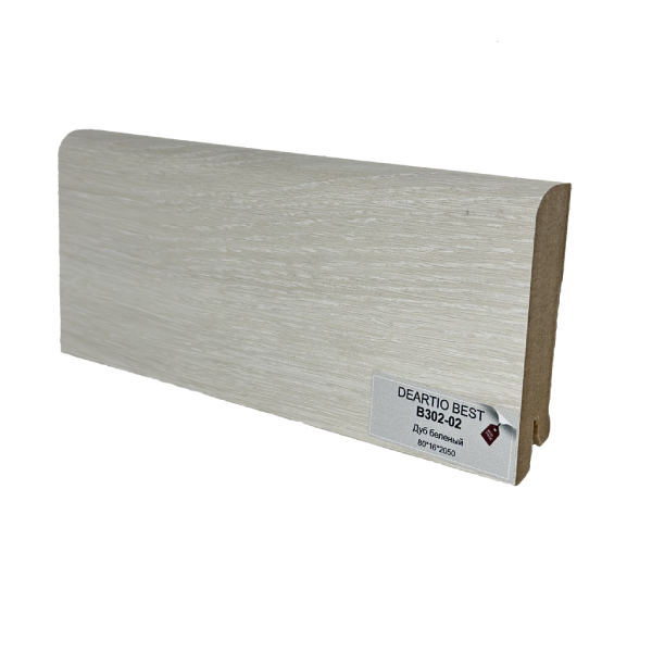 Плинтус МДФ Deartio/Деартио Дуб беленый B 302-02 80х16х2050мм