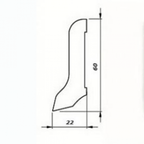Плинтус шпонированный Pedross Дуб бронза 60х22х2500мм