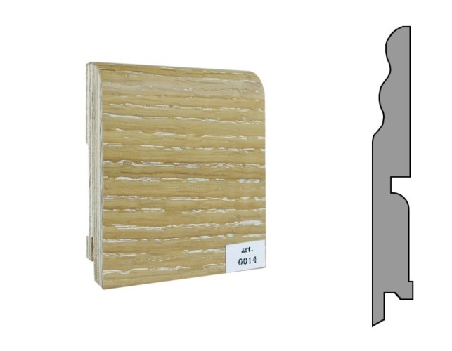 Плинтус шпонированный фигурный Finitura 120х15х2400мм арт.014