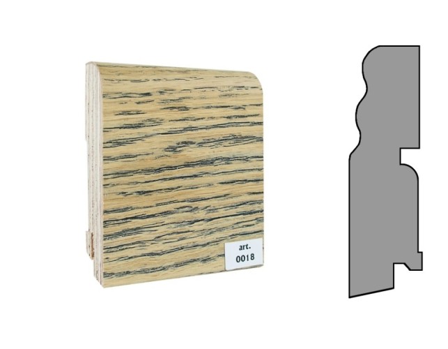 Плинтус шпонированный фигурный Finitura  120х30х2400ммарт.018