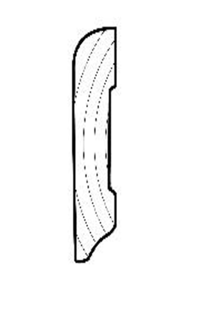 Плинтус массив Бук прямой без покрытия 70х17мм