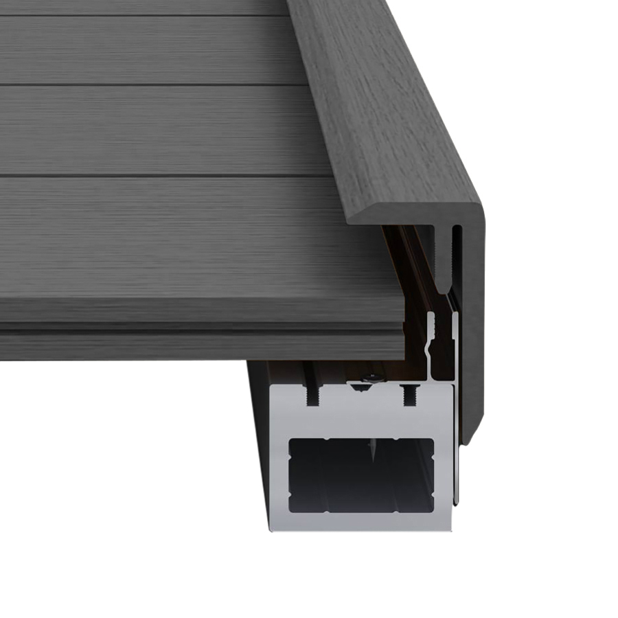 F-профиль LEGRO (WPC + алюм) 2500х70х40 basalt (базальт)