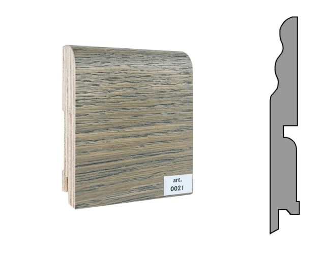 Плинтус шпонированный фигурный Finitura/Финитура 120х15х2400мм арт.021