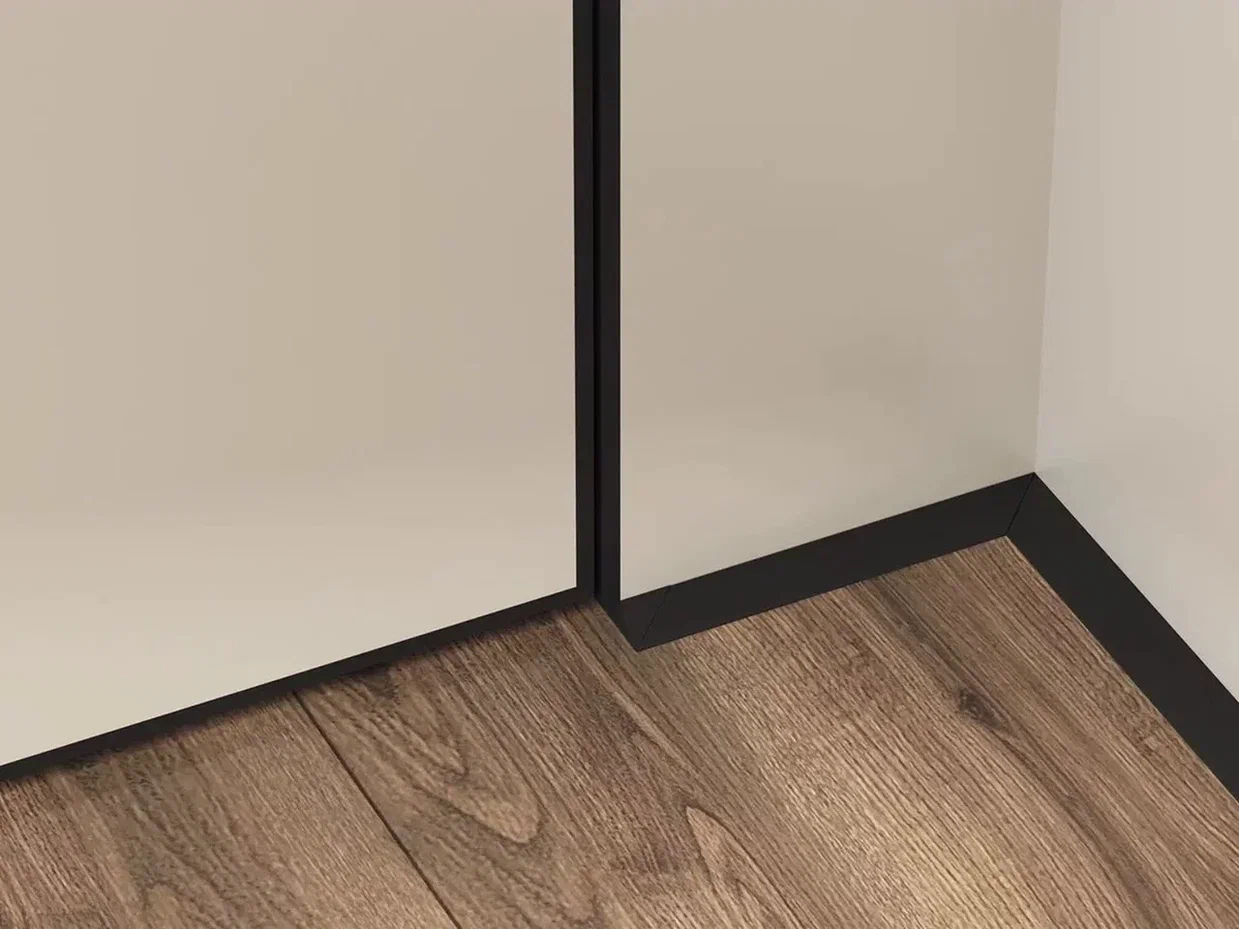 Микроплинтус из алюминия Laconistiq/Лаконистик Черный 11х5х2000мм