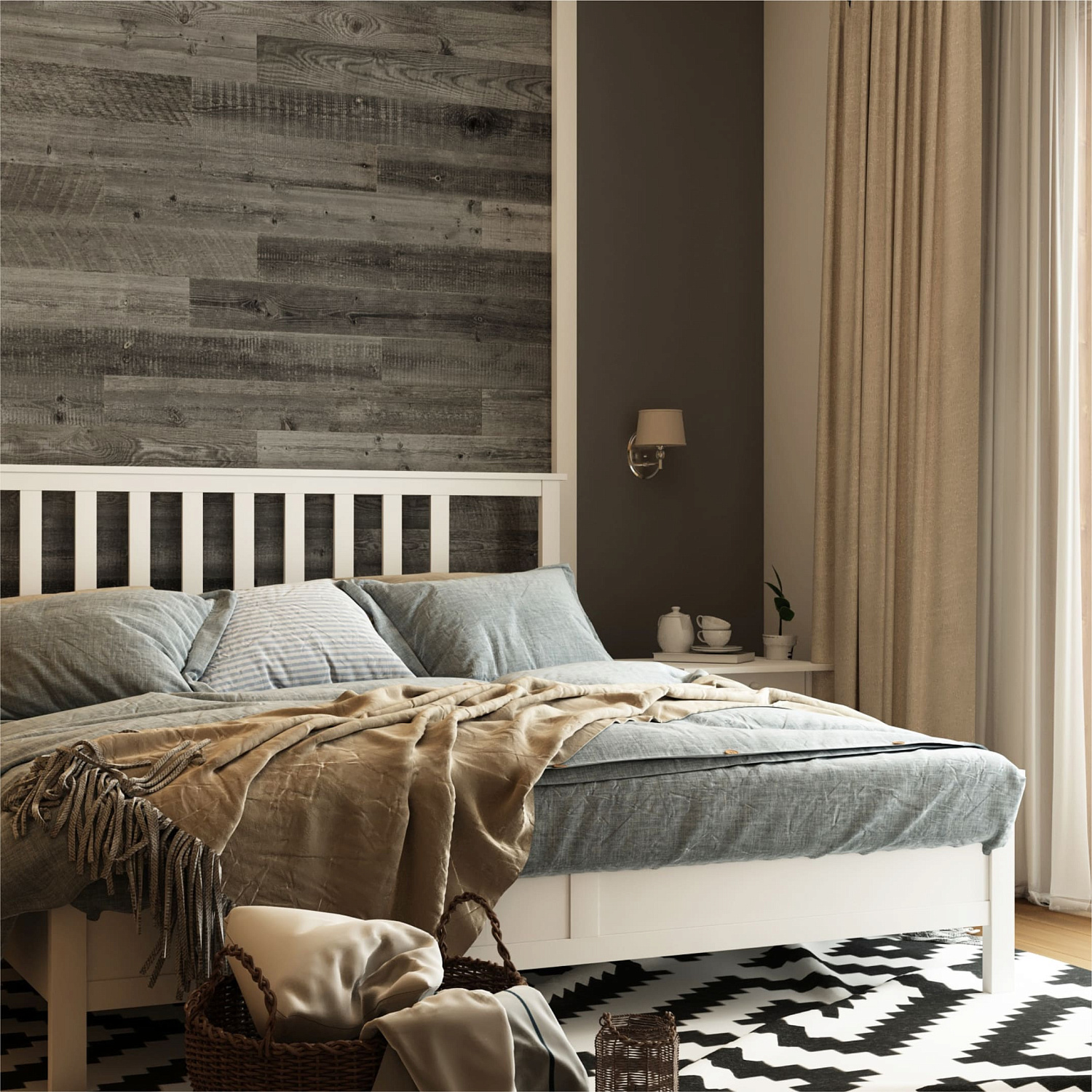 Цельноламельная стеновая панель ArtBarnWood/АртВарнВуд Grey